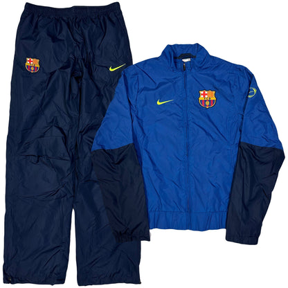 Nike Barcelona 2009/10 Tracksuit In Blue & Navy ( L )