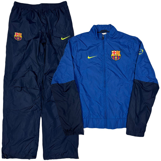 Nike Barcelona 2009/10 Tracksuit In Blue & Navy ( L )