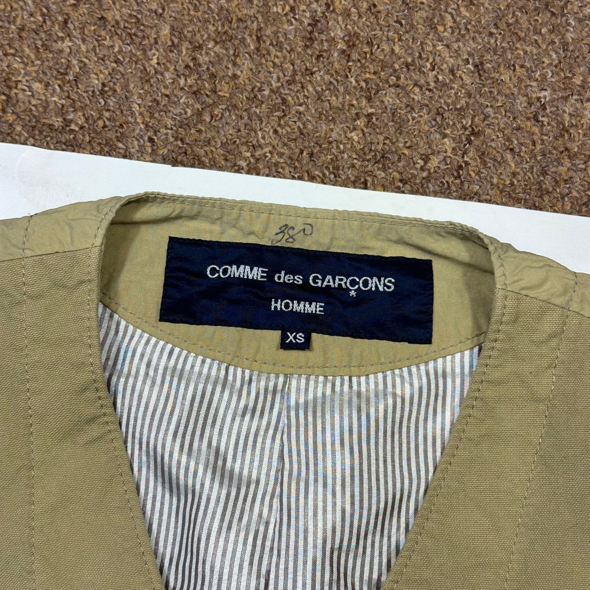 Comme Des Garçons Homme 2016 Nylon Lined Multipocket Vest - XS/S | XS, Tan