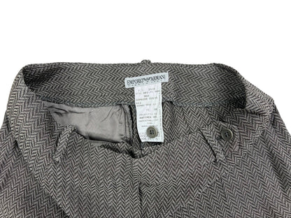 Emporio Armani 1990s herringbone trouser suit