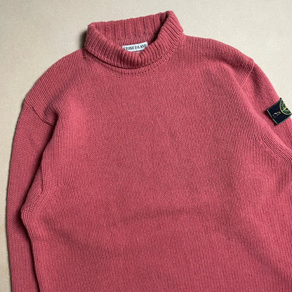 A/W 1992 Coral Hand Woven Knitted Roll Neck