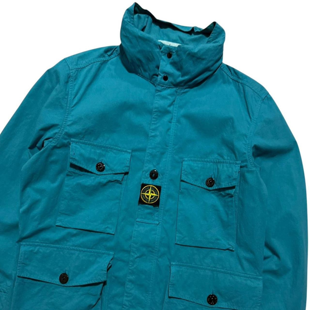 Stone Island Cotton Cordura Field Jacket | Large, Turquoise