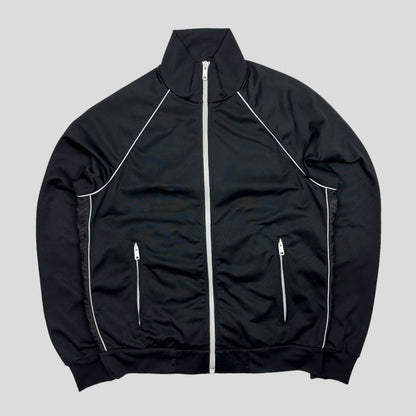 Prada Milano 2018 Nylon Panelled Rubber Logo Track Jacket - M