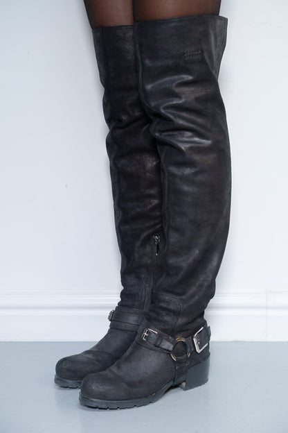 DIOR RIDING BOOTS (EU 37) | DEFAULT TITLE, Black