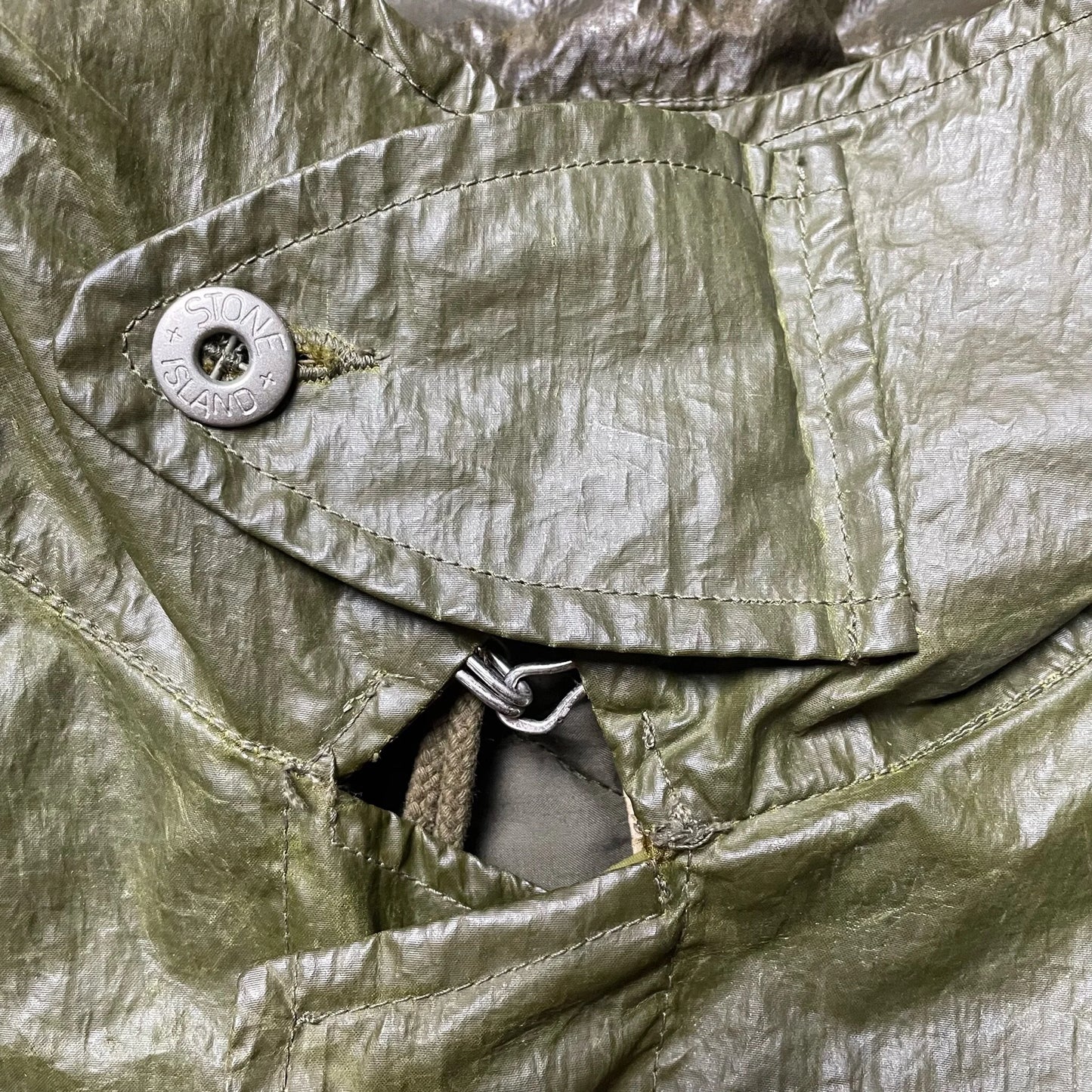 A/W 1988 Crocodile Green Dual Layer Ice Trench Coat