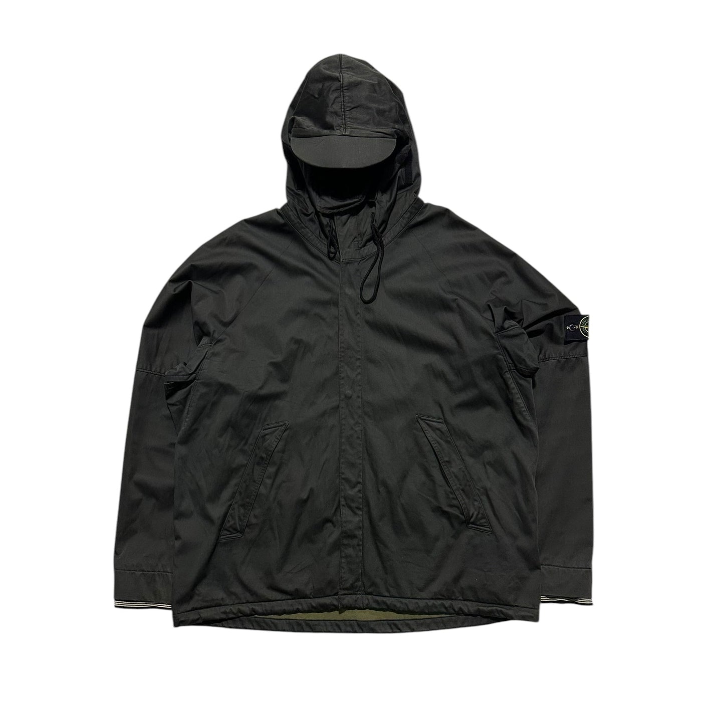 Stone Island Raso Floccato Zip Up Mask Jacket