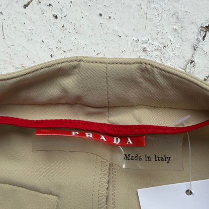 ss2000 prada sport nylon slim fit trousers | O/S, Beige