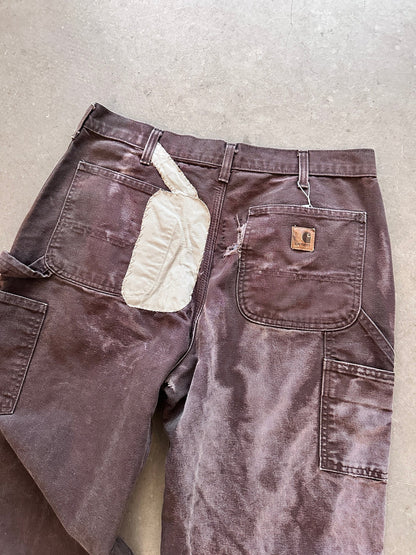 Carhartt Carpenter Pants - 34 x 32 | Brown, Red