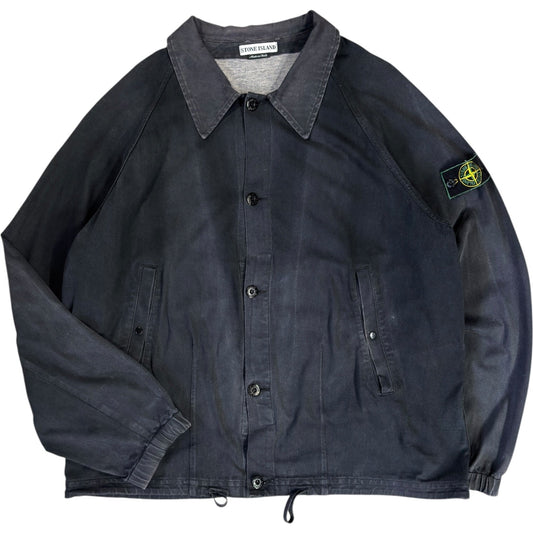 Stone Island 1998 Green Edge Cotton Coach Jacket XXL | XXL, Green