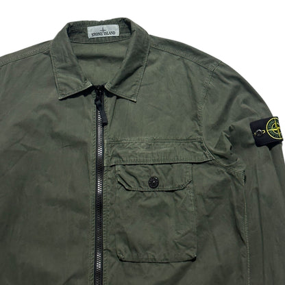 Stone Island Single Pocket Zip Up Overshirt