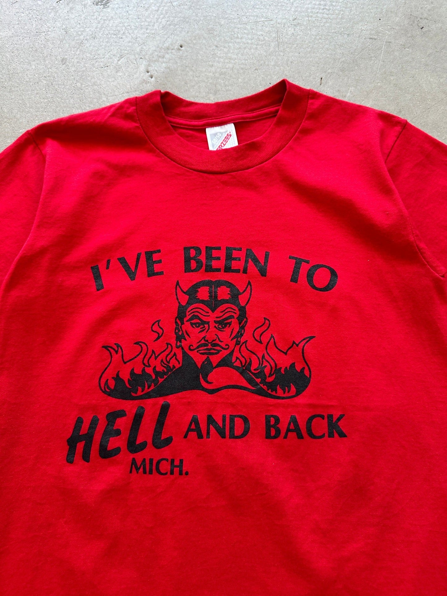 1990's I've Been To Hell and Back T-Shirt - S | Small, Red