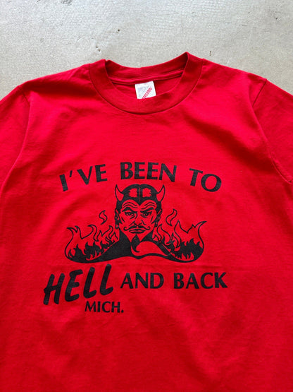 1990's I've Been To Hell and Back T-Shirt - S | Small, Red