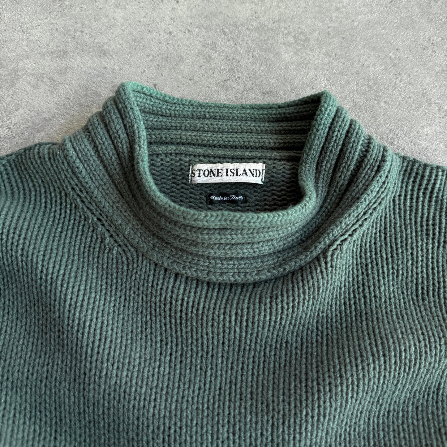 Stone Island RARE A/W 1998 roll neck knitted jumper (XL)