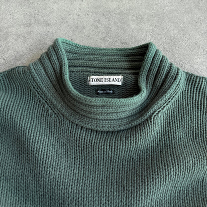 Stone Island RARE A/W 1998 roll neck knitted jumper (XL)