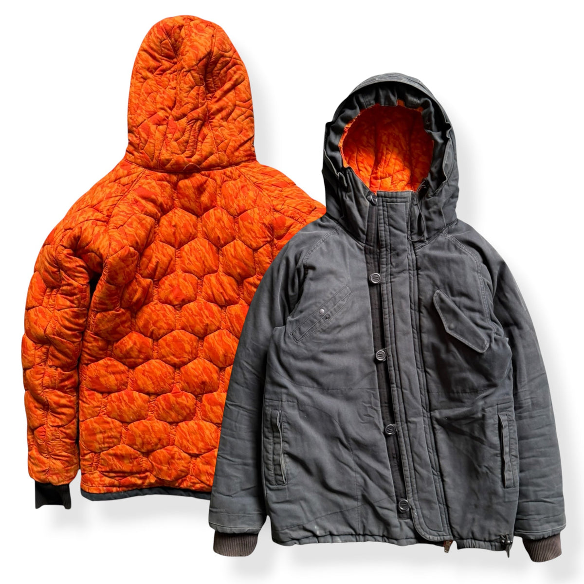 2000's Maharishi Asymmetric Zip Padded Parka (L) | Large, Camo