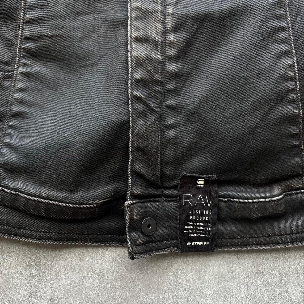 G-STAR WAXED DENIM JACKET | O/S, Black