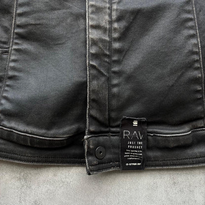 G-STAR WAXED DENIM JACKET | O/S, Black