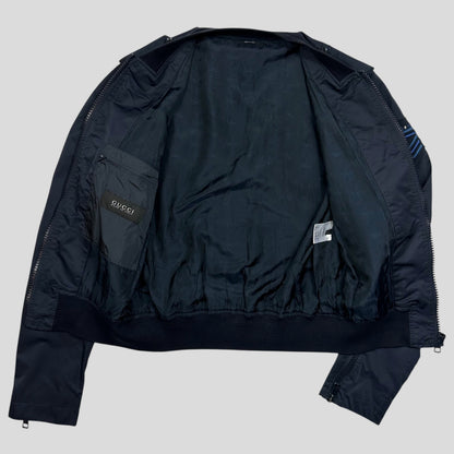 Gucci 2008 Military Web Stripe Navy Logo Jacket - IT50 (M/L) | Default Title, Navy