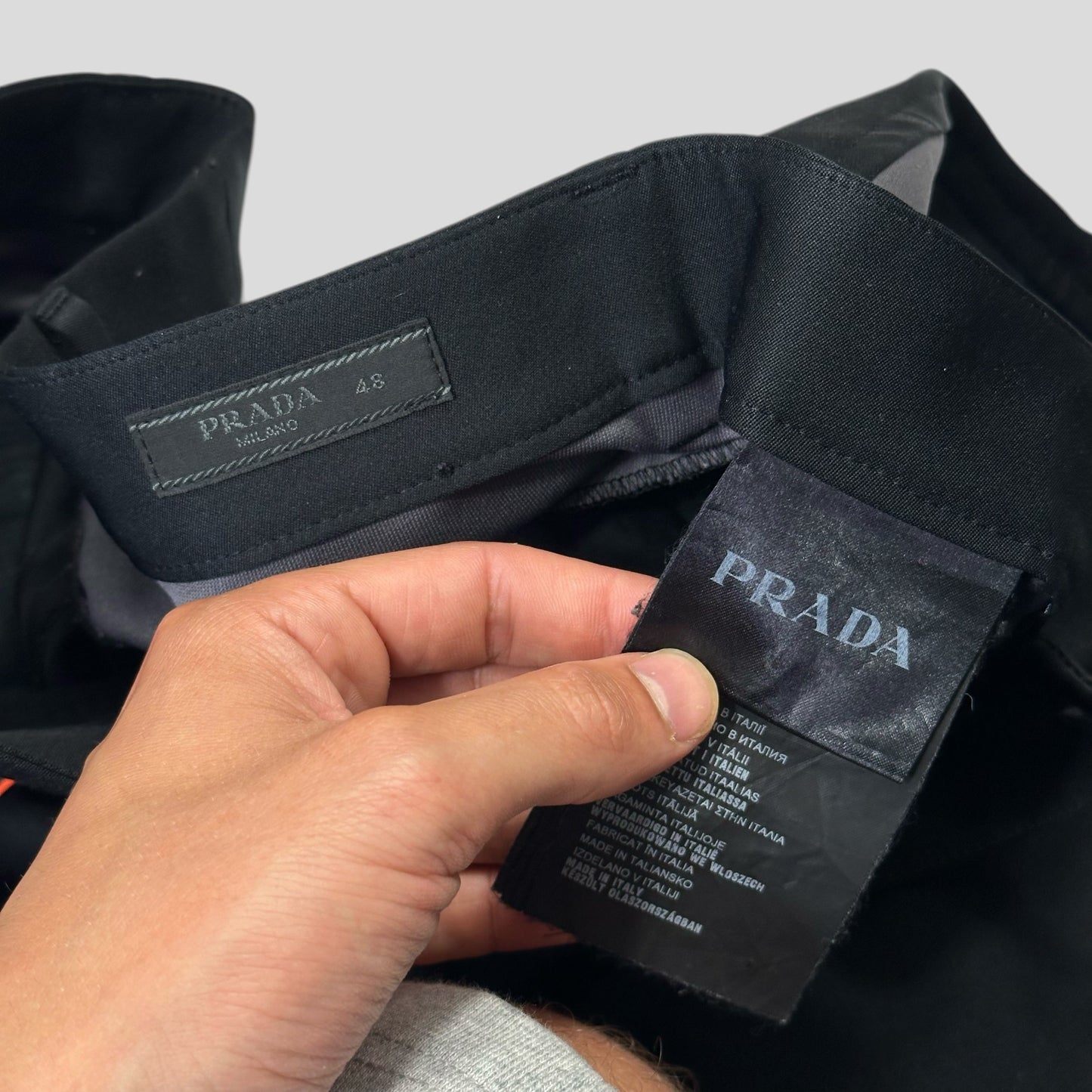 Prada Milano SS16 Runway Colourblock Technical Polyester  Trousers - IT48 | Default Title, Multicoloured