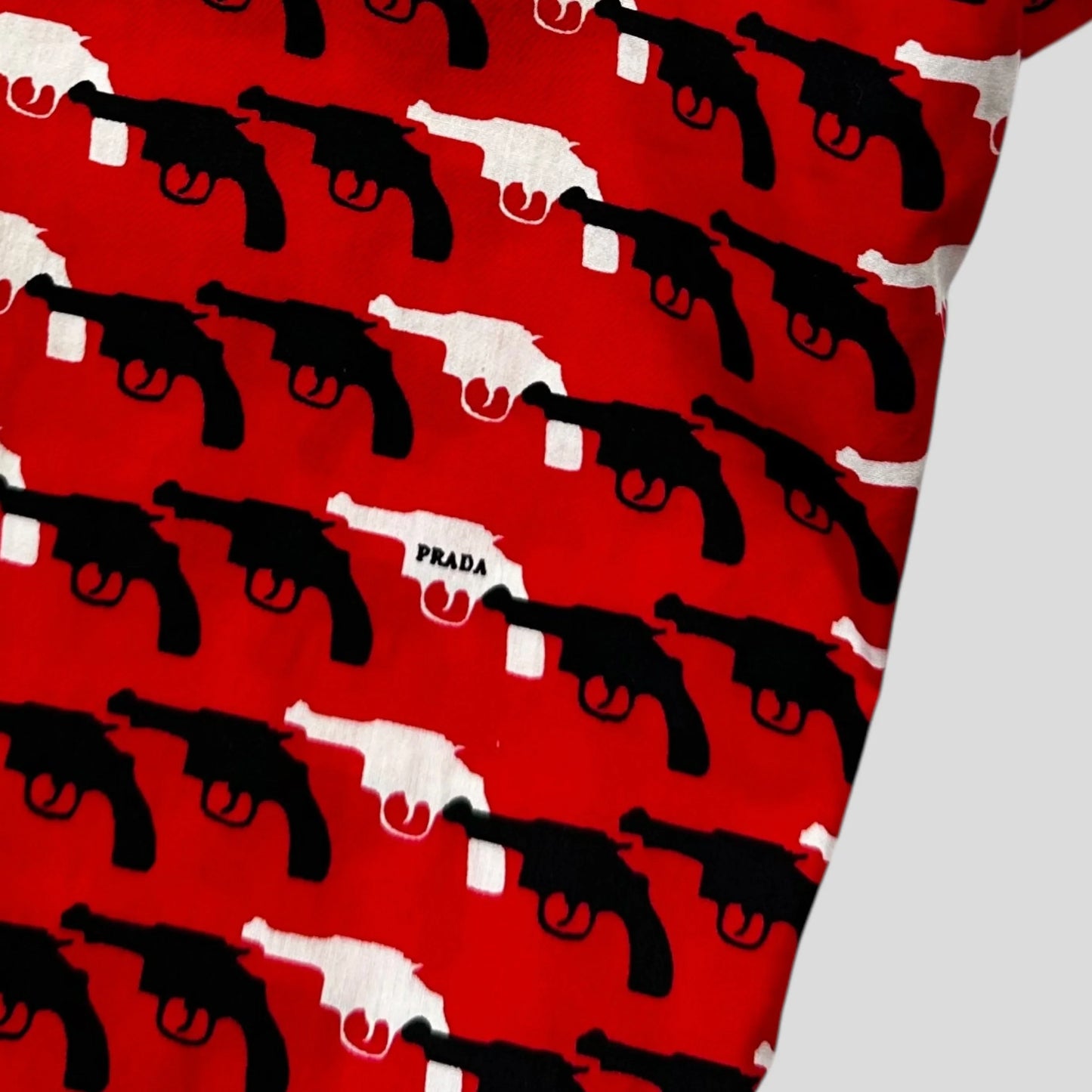 Prada Milano 2014 Revolver Gun Logo Shirt - M/L