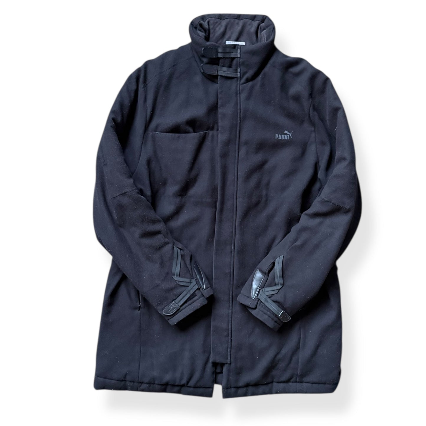 2004 Puma Mostro Wool Long Jacket  (XL) | Default Title, Black