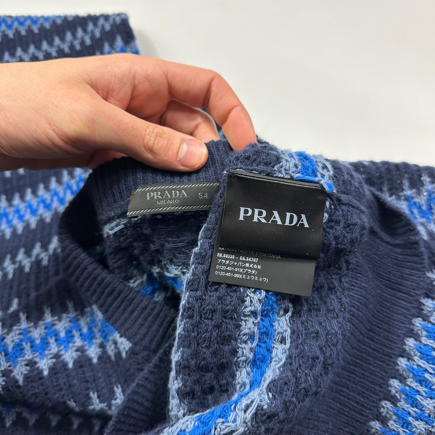 Prada 2019 Lightning Cashmere Wool Logo Knit - IT54 (L)
