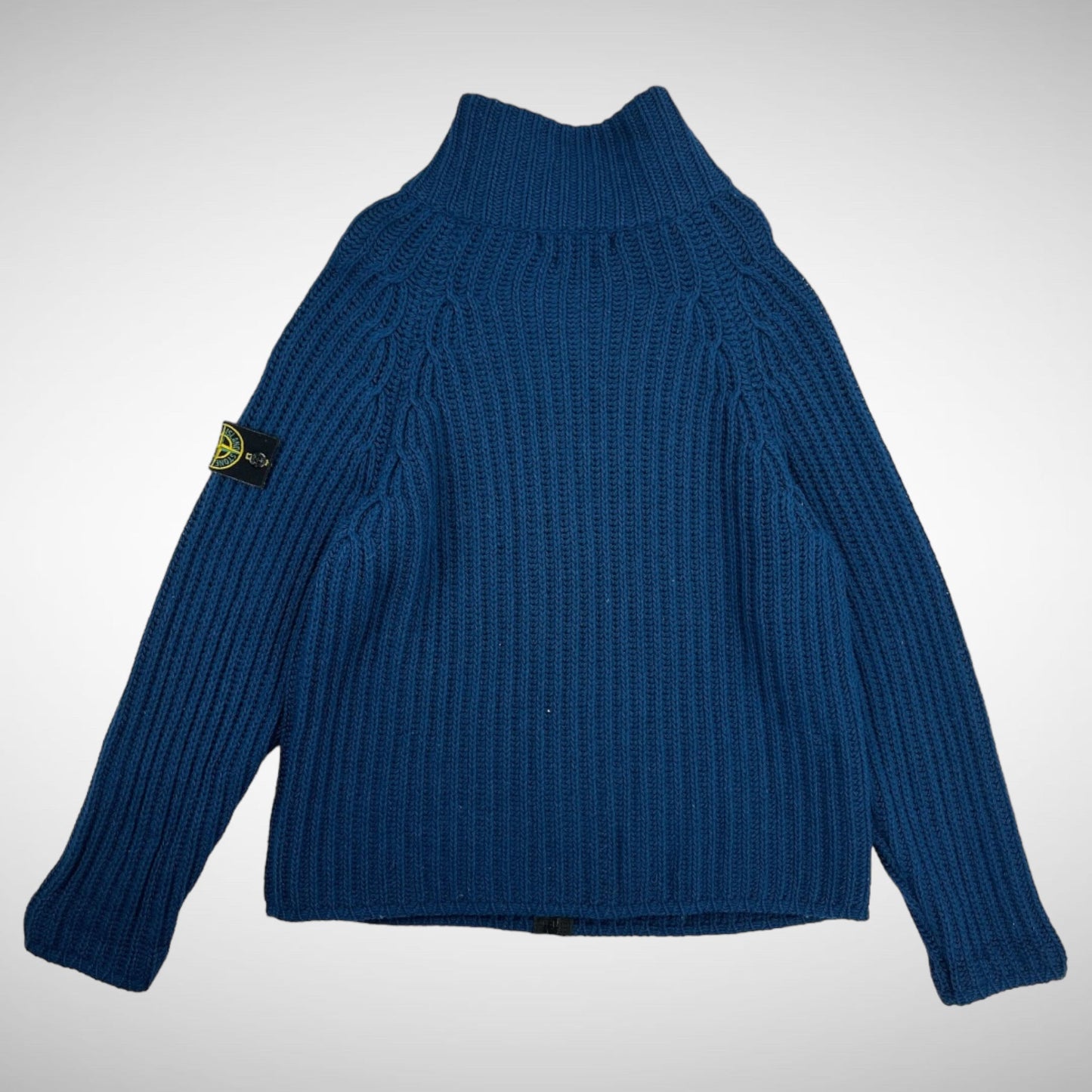 Stone Island Lana Wool Ribbed Zip-Up Jumper (AW01)