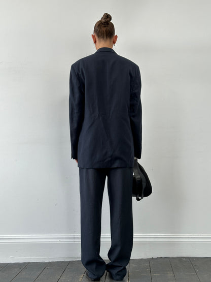 Vintage Linen Lyocel Single Breasted Suit - 40R/W32