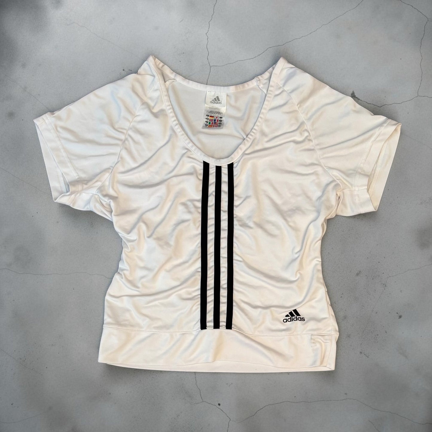 2002 Adidas Sports Top | White, Black