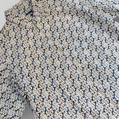 Stüssy NYLTA Early 2000's Monogram S Short Sleeve Shirt L