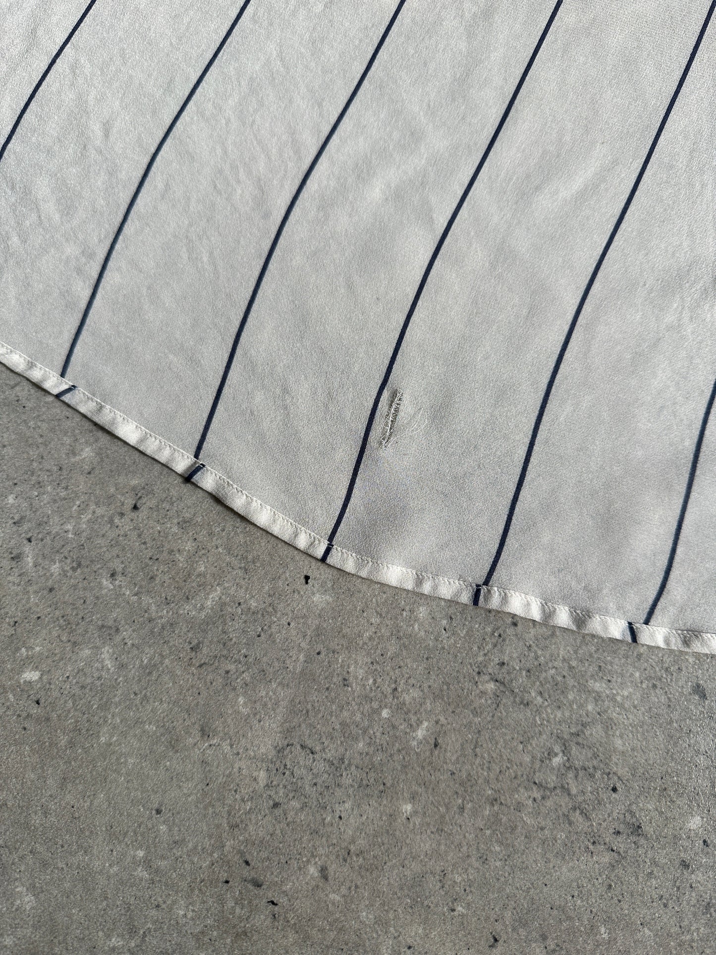 Max Mara Pinstripe Pure Silk Sheer Shirt - L/XL