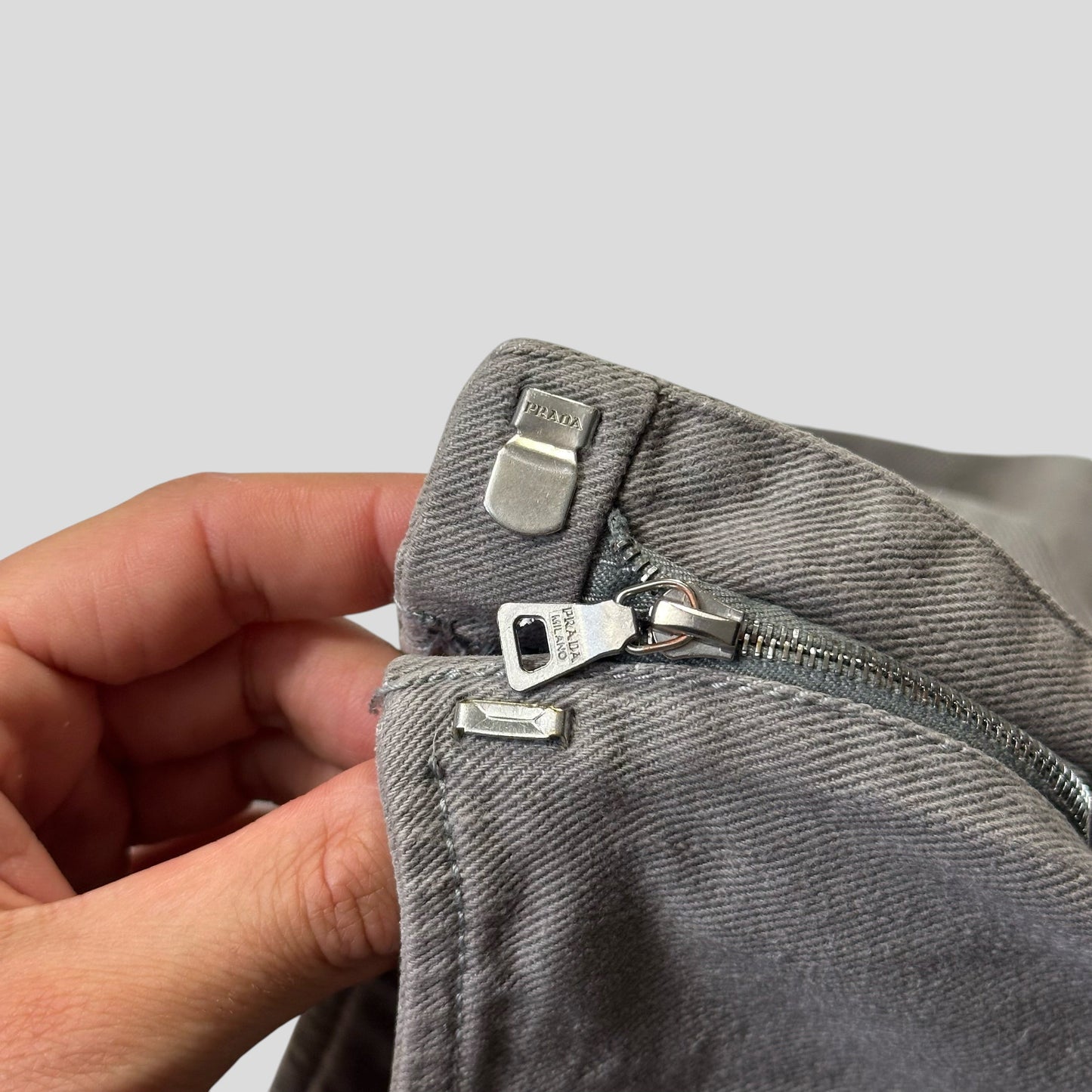 Prada Sport 00’s Twill Cotton Baggy Carpenter Trousers - IT48 | Default Title, Grey