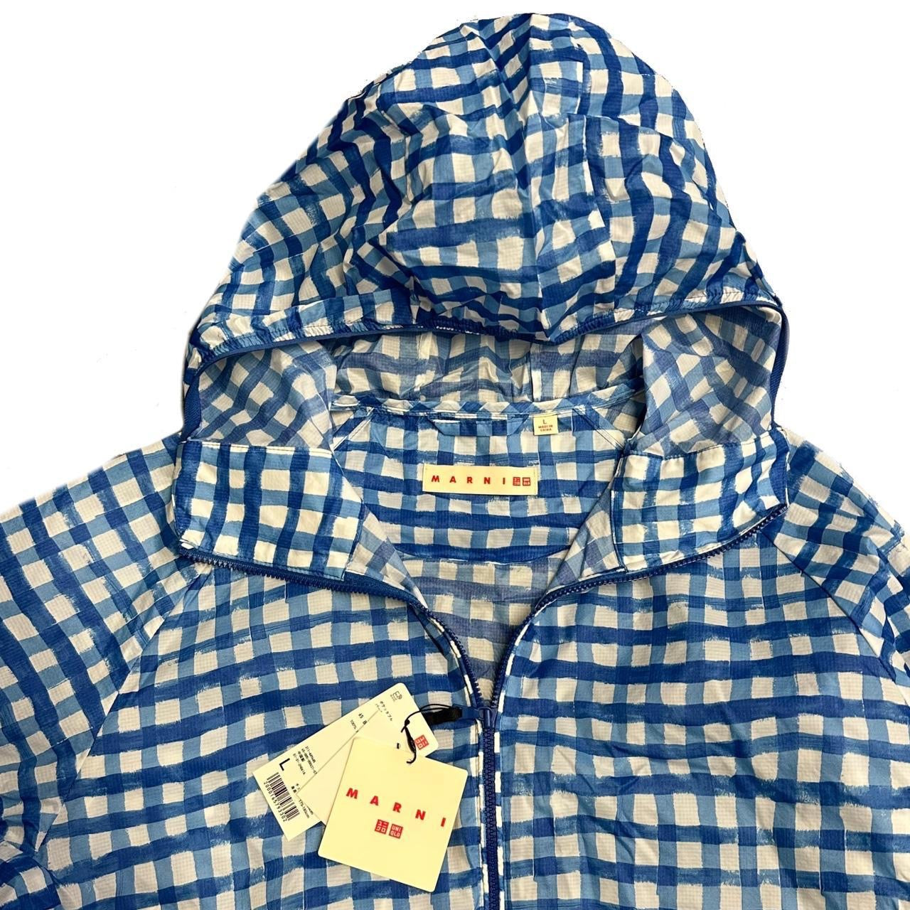 Uniqlo X Marni Check Jacket In Blue ( L ) - 1036 Emporium