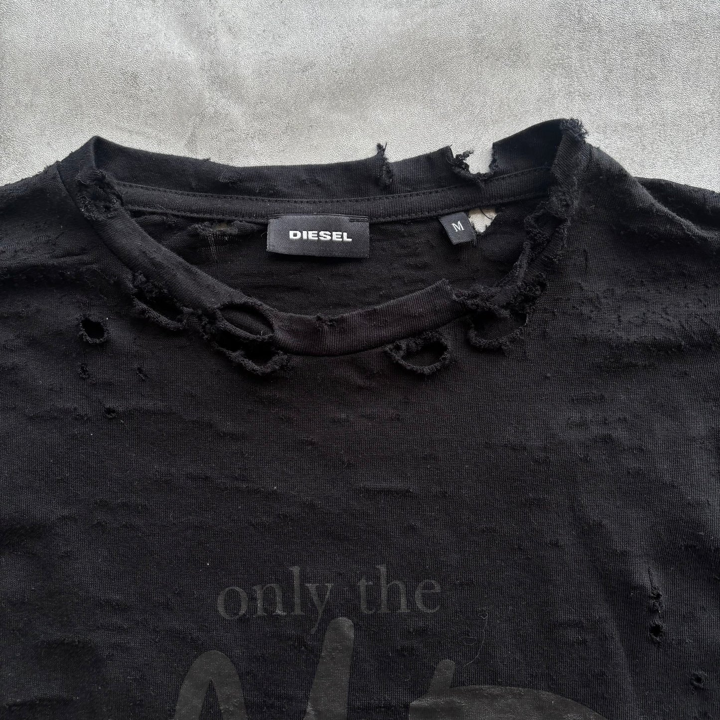DIESEL DISTRESSED T-SHIRT | O/S, Red