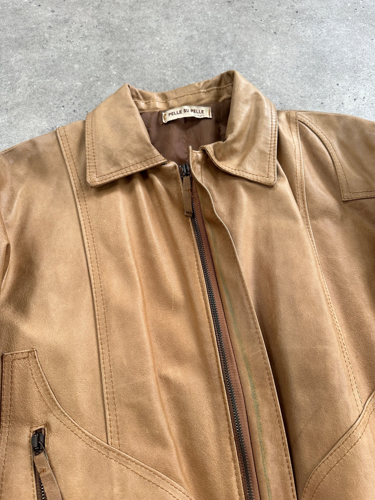 Italian Vintage Leather Jacket - M/L