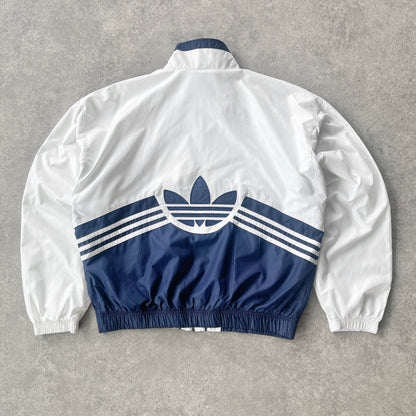 Adidas 1990s lightweight embroidered colour block shell jacket (S)