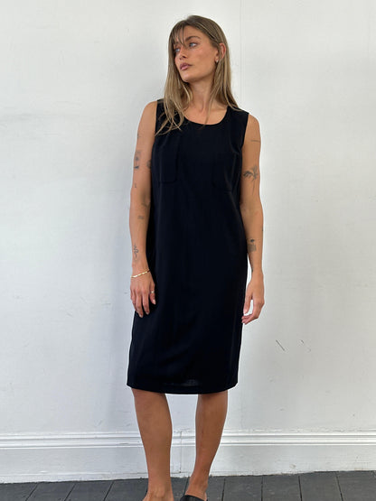 Max Mara Sleeveless Pocket Midi Dress - L - Known Source