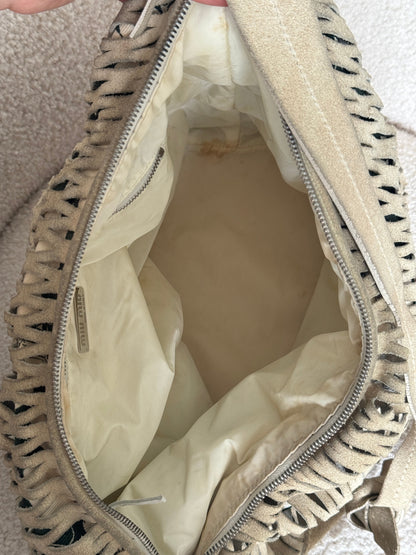 90s Miu Miu Suede Lattice Hobo Bag | O/S, Multicoloured