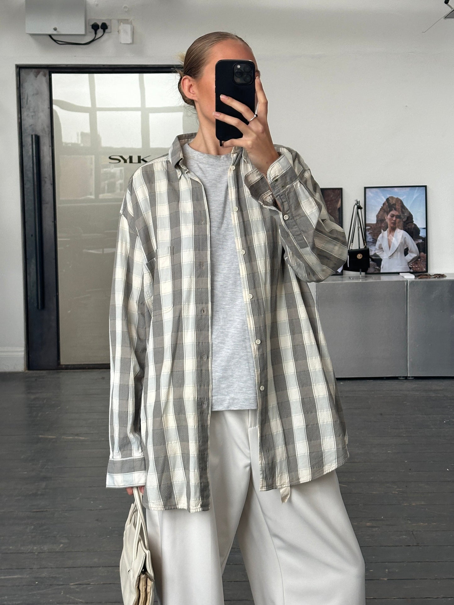 Armani Jeans 1990s Check Flannel Logo Shirt - XXL