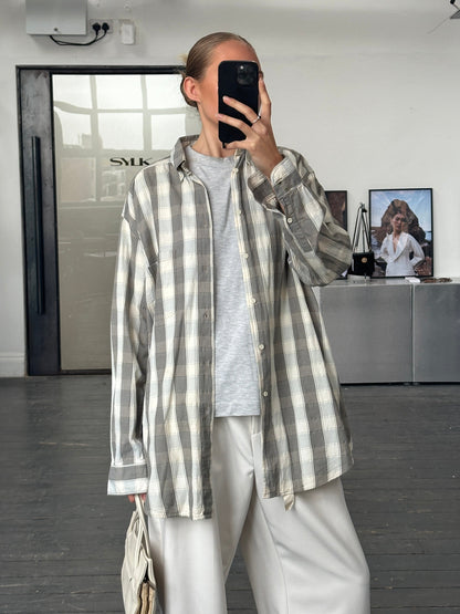 Armani Jeans 1990s Check Flannel Logo Shirt - XXL