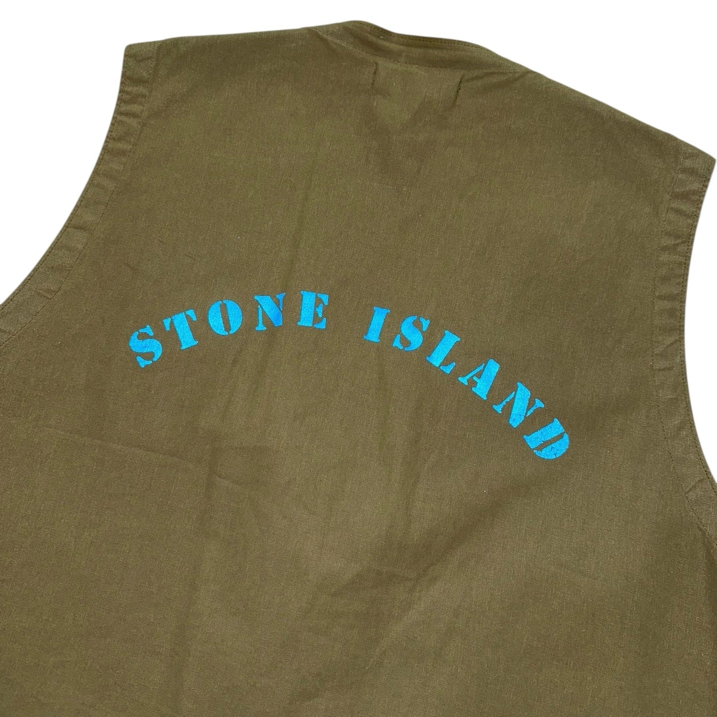 Stone Island Tela Stella Reflective Vest | Medium, Olive