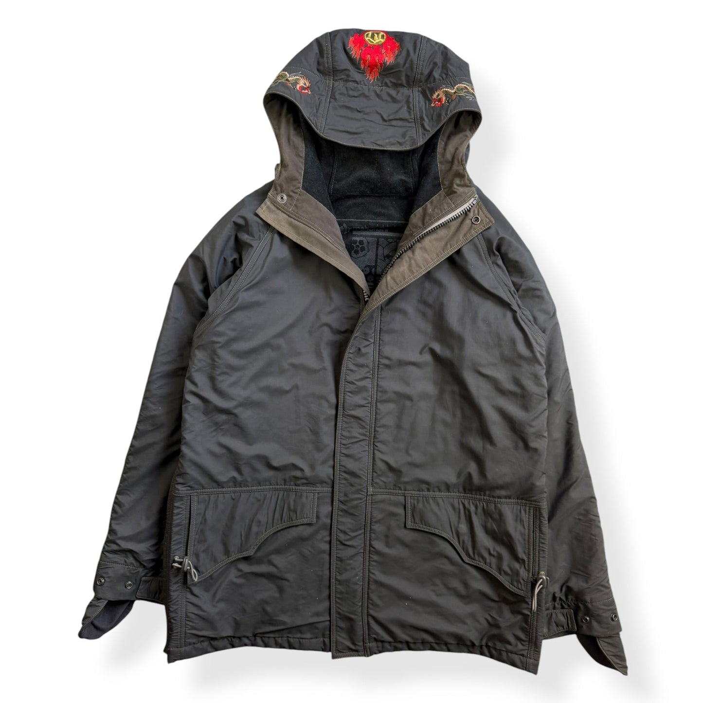AW99/00 Maharishi Shower Repellent Waxed Jacket (L) | Large, Red
