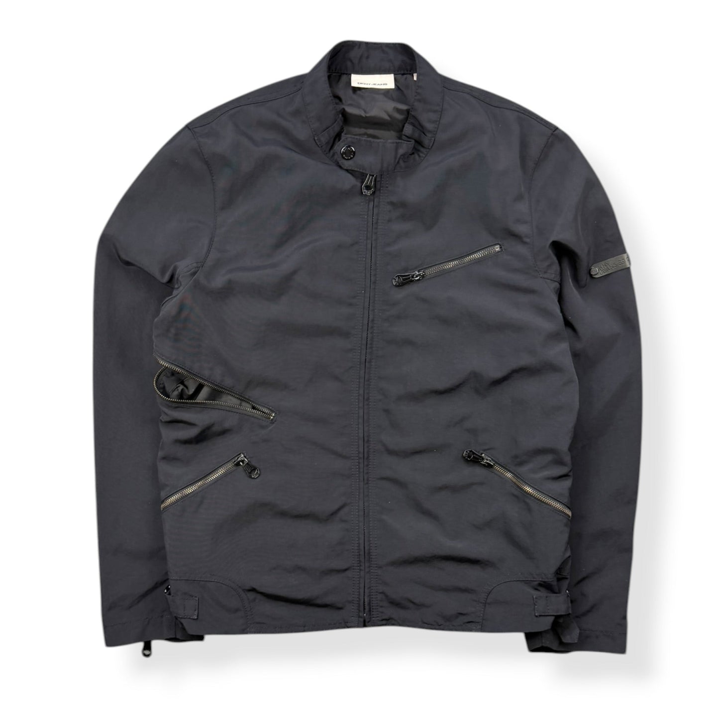 2000's DKNY Multizip Moto Jacket (L) | Default Title, Navy