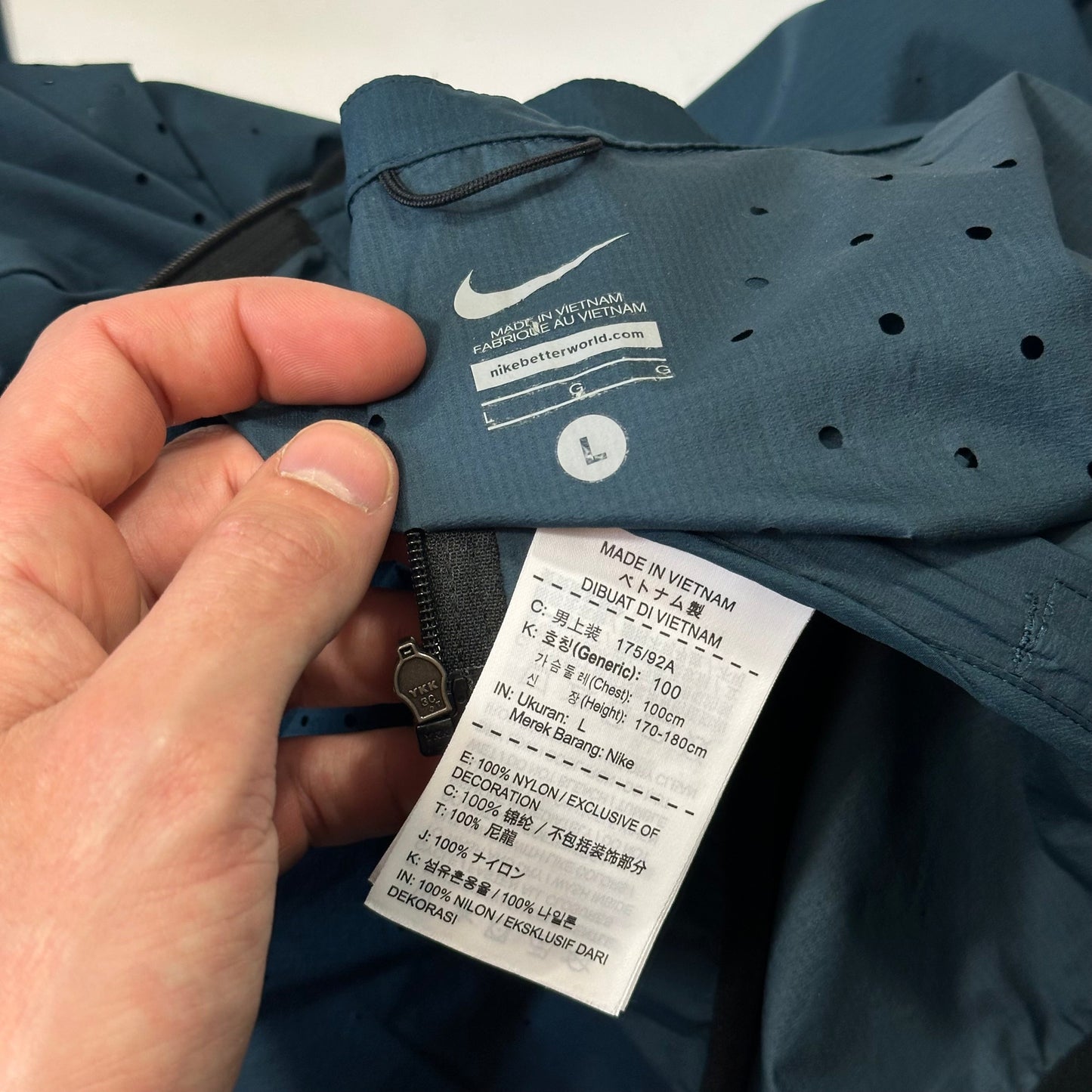 Nike x Undercover Gyakusou SS16 Laser Cut Ventilated Jacket - M/L | Default Title, Blue