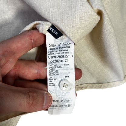 Armani Jeans 00’s Dual Pocket Linen Shirt L | Large, Cream