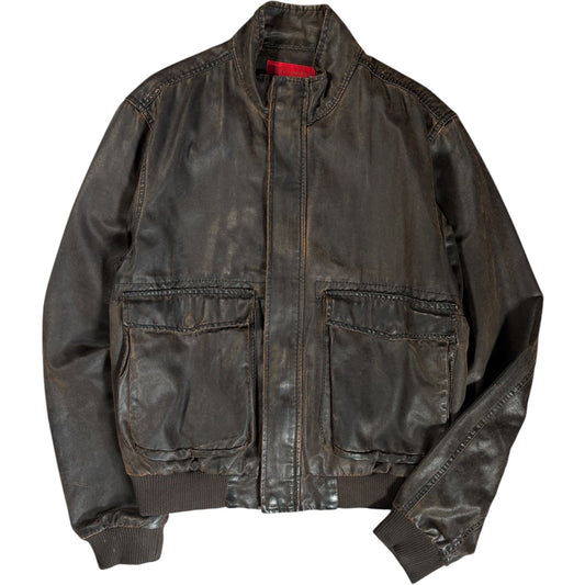 FCUK Jeans 00’s Faux Leather Jacket M | Medium, Tan