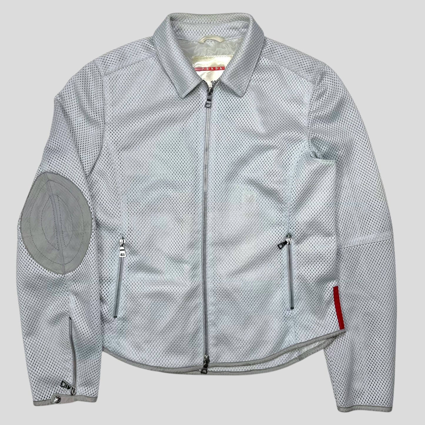 Prada Sport SS00 Technical Mesh + Leather Moto Jacket - IT44