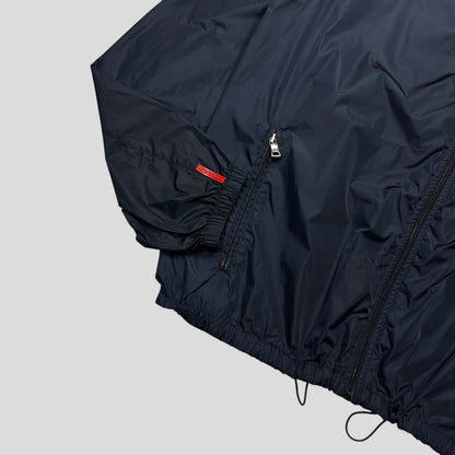 Prada Sport 2009 Red Tab Carbon Logo Navy Nylon Jacket - IT54 (L)
