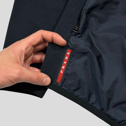 Prada 2016 Red Tab Nylon Panelled Track Jacket - M