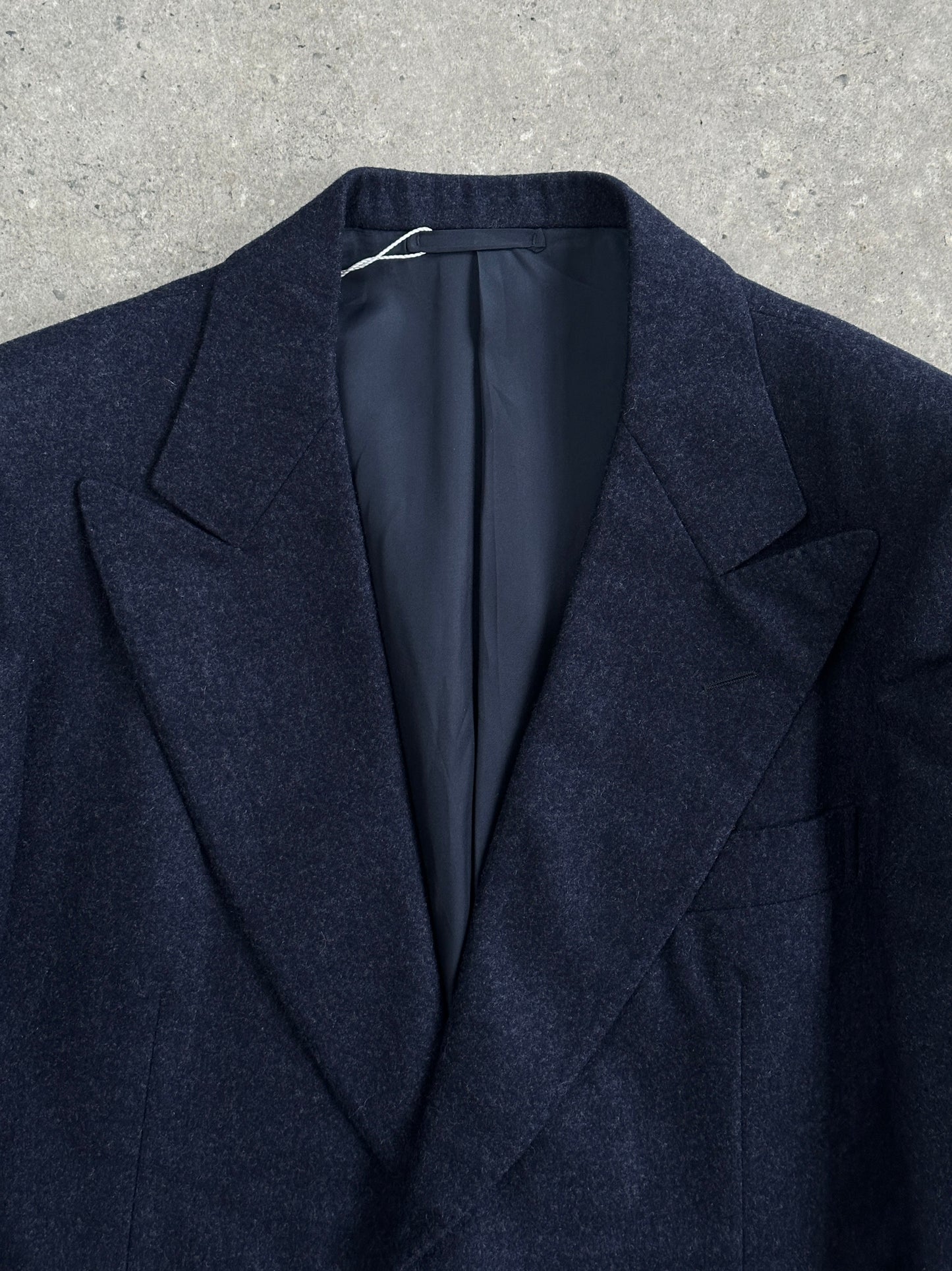 Italian Vintage Pure Brushed Wool Large Lapel Blazer - 40S/M